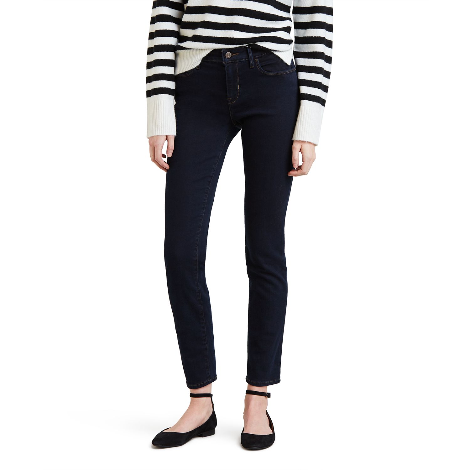 levi's mid rise skinny jeans black