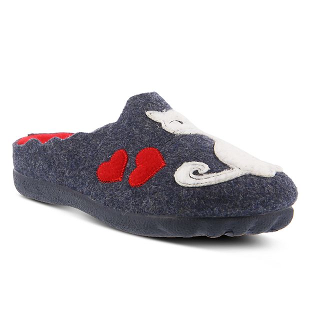 Flexus Women's Pennelopie Slipper - Soft Wool Indoor/Outdoor Slippers With Kitty Cat Design, Non-Slip Sole 9 thumbnail image