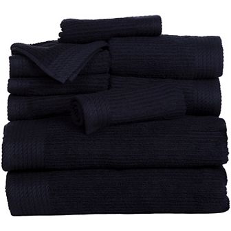 Portsmouth Home Ribbed Cotton 10 pc Bath Towel Set