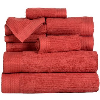 Portsmouth Home Ribbed Cotton 10 pc Bath Towel Set