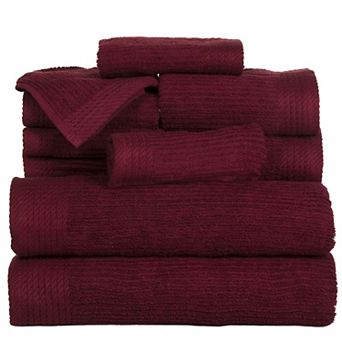 Portsmouth Home Ribbed Cotton 10 pc Bath Towel Set