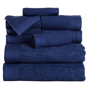 Portsmouth Home Ribbed Cotton 10 pc Bath Towel Set