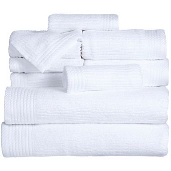 Portsmouth Home Ribbed Cotton 10 pc Bath Towel Set