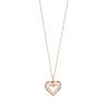 10k Rose Gold Diamond Accent Double Heart Pendant 