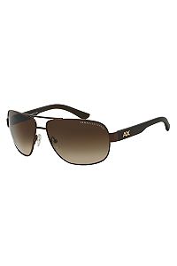 Image of Emporio Armani AX Armani Exchange 64mm Oversize Aviator Sunglasses in Dk Brown at Nordstrom