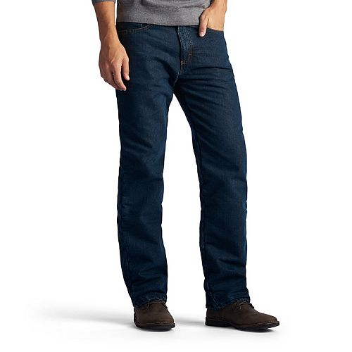 Men's Lee Fleece-Lined Straight-Leg Jeans