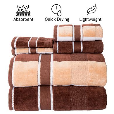 Portsmouth Home Oakville Velour 6-piece Bath Towel Set