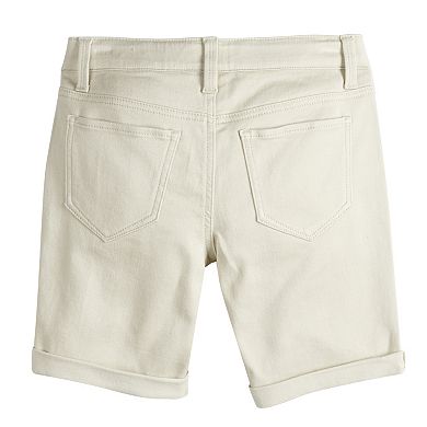 Girls 7-16 & Plus Size SO® Rolled Cuff Denim Bermuda Shorts