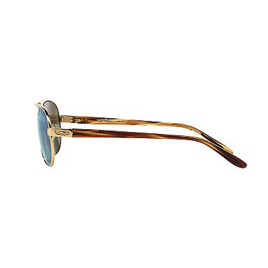 Oakley Tie Breaker OO4108 56mm Aviator Violet Iridium Mirror Polarized Sunglasses