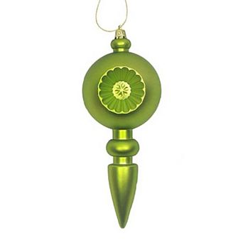 Shatterproof Retro Matte Finial Christmas Ornament 4 pc Set