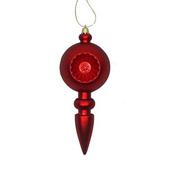 Shatterproof Retro Matte Finial Christmas Ornament 4 pc Set