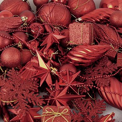Northlight Shatterproof Christmas Ornament 125-piece Set 