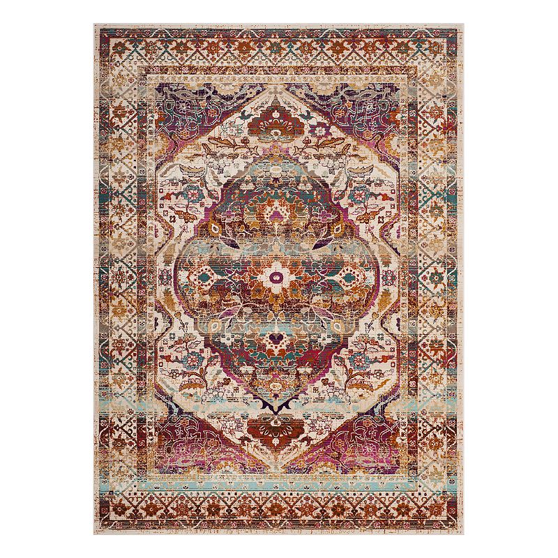 Safavieh Baldwin Calliope Framed Floral Rug, Red, 6.5X9 Ft