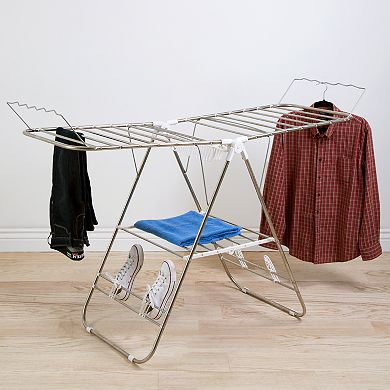 Portsmouth Home Heavy Duty Laundry Drying Rack & Hanging Rod