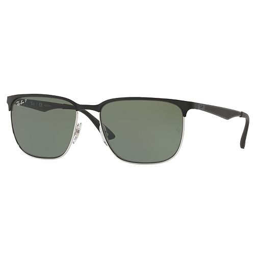 Ray-Ban RB3569 59mm Semi-Rimless Square Polarized Sunglasses