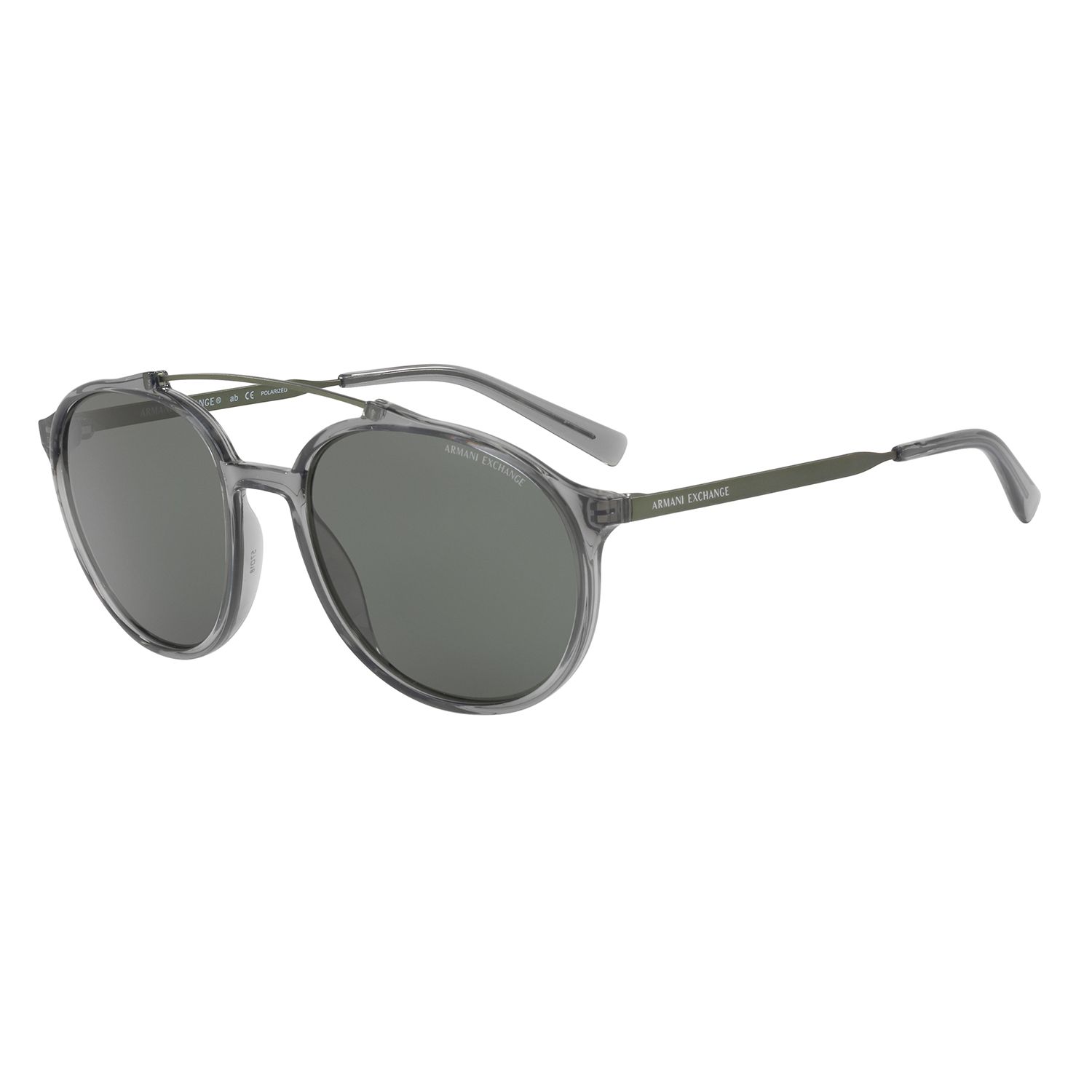 AX4069S 57mm Round Polarized Sunglasses 