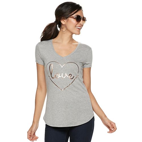 Women's Apt. 9® Graphic V-Neck Tee