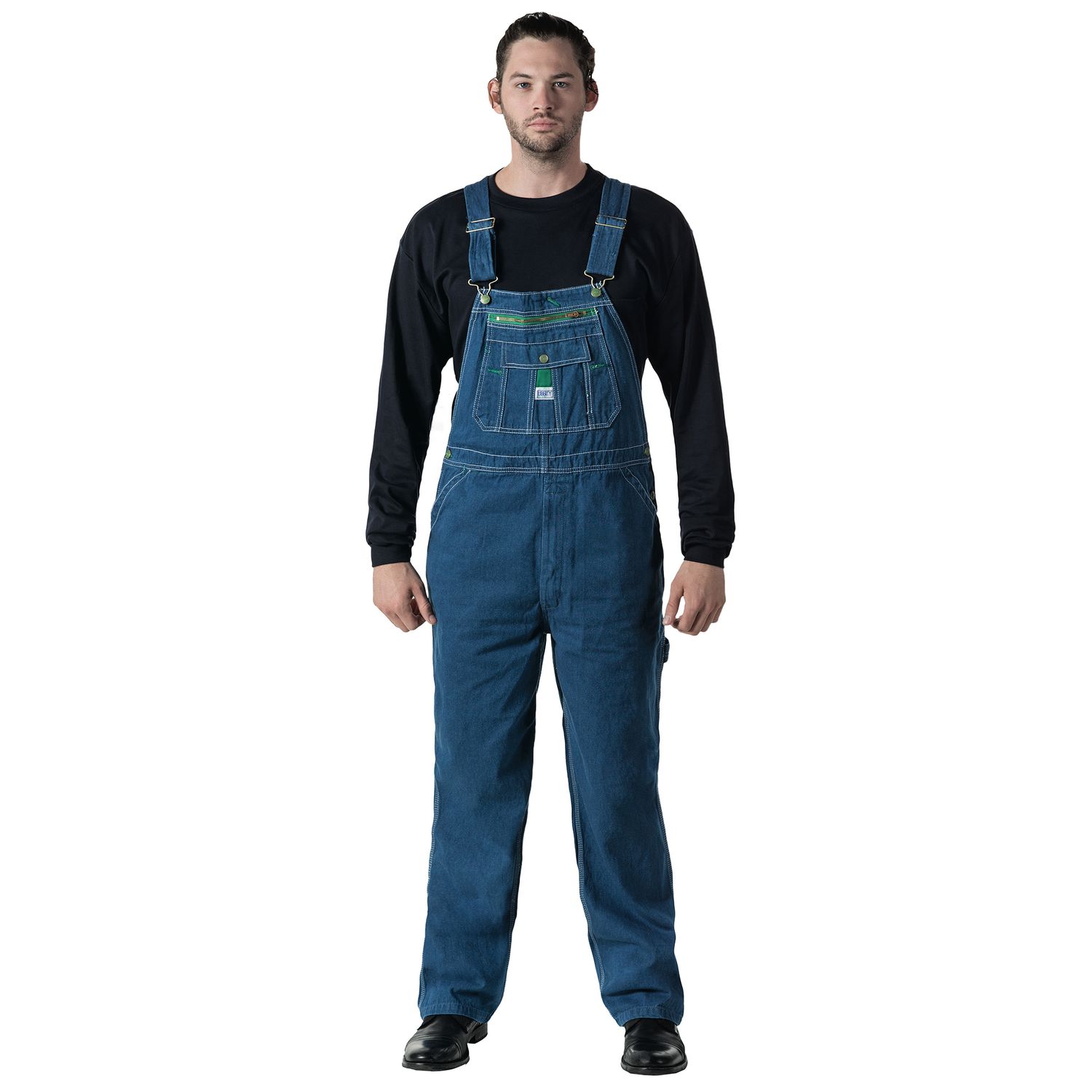 tall denim overalls