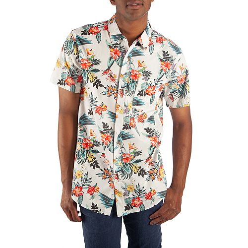 Men's Batman Floral Button-Down Shirt
