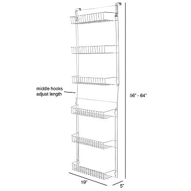 Portsmouth Home 5-Foot Over The Door Storage Rack