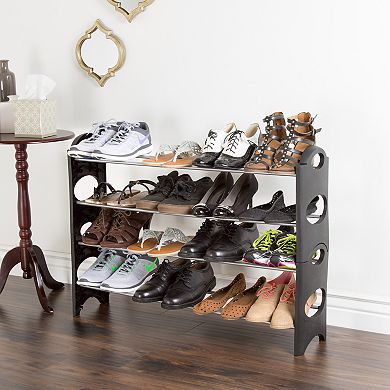 Portsmouth Home 4-Tier Stackable Shoe Rack