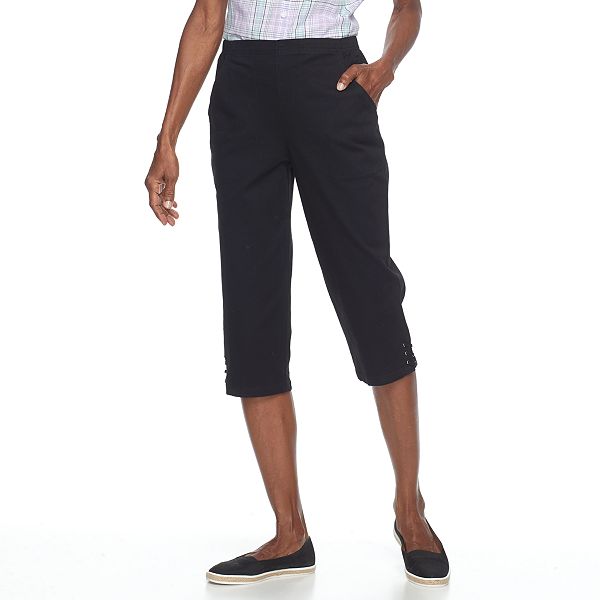 Women's Croft & Barrow® Pull On Lace-Up Hem Capris