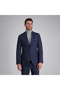Image of Men's J.M. Haggar Premium Tailored-Fit Stretch Suit Jacket, Size: 44 Short, Blue Windowpane