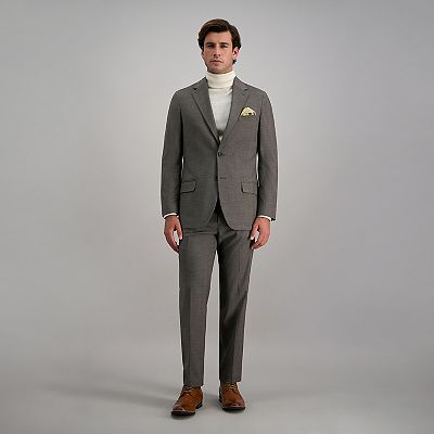 haggar dress pants 4-Way Stretch Pants, Flat Front in Blue Straight leg Haggar Men's Big & Tall