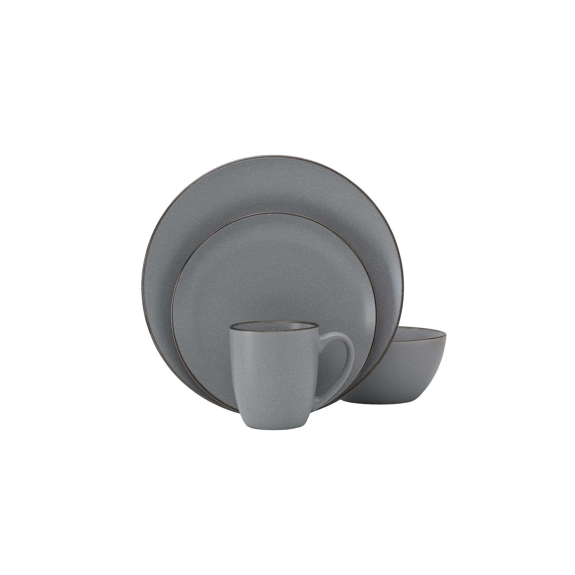 Gourmet Basics Juliana Gray Speckling 16-pc. Dinnerware Set, Grey