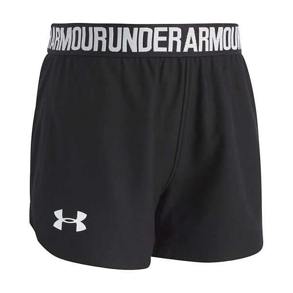 Girls black shop under armour shorts