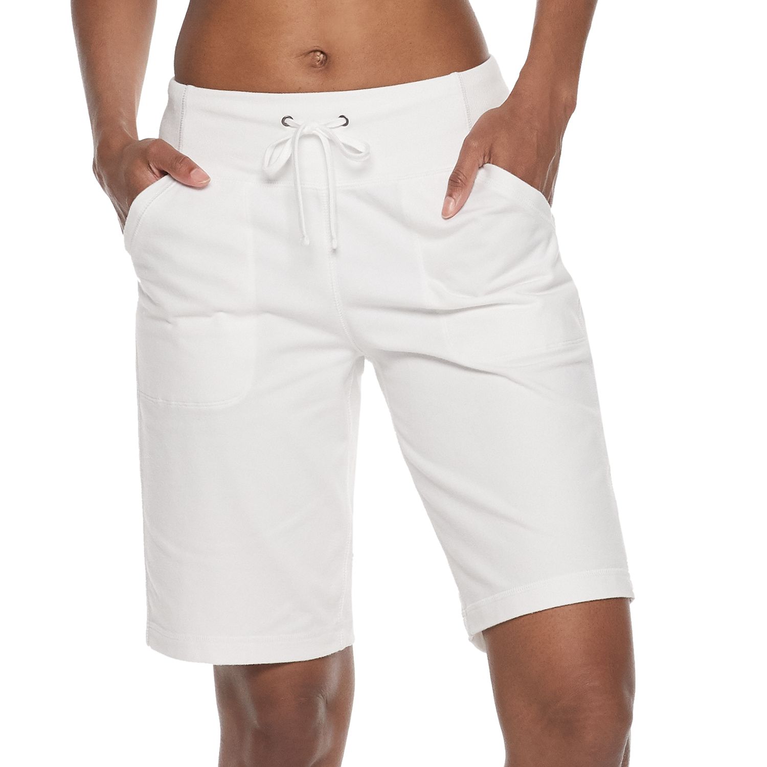 kohls womens white shorts