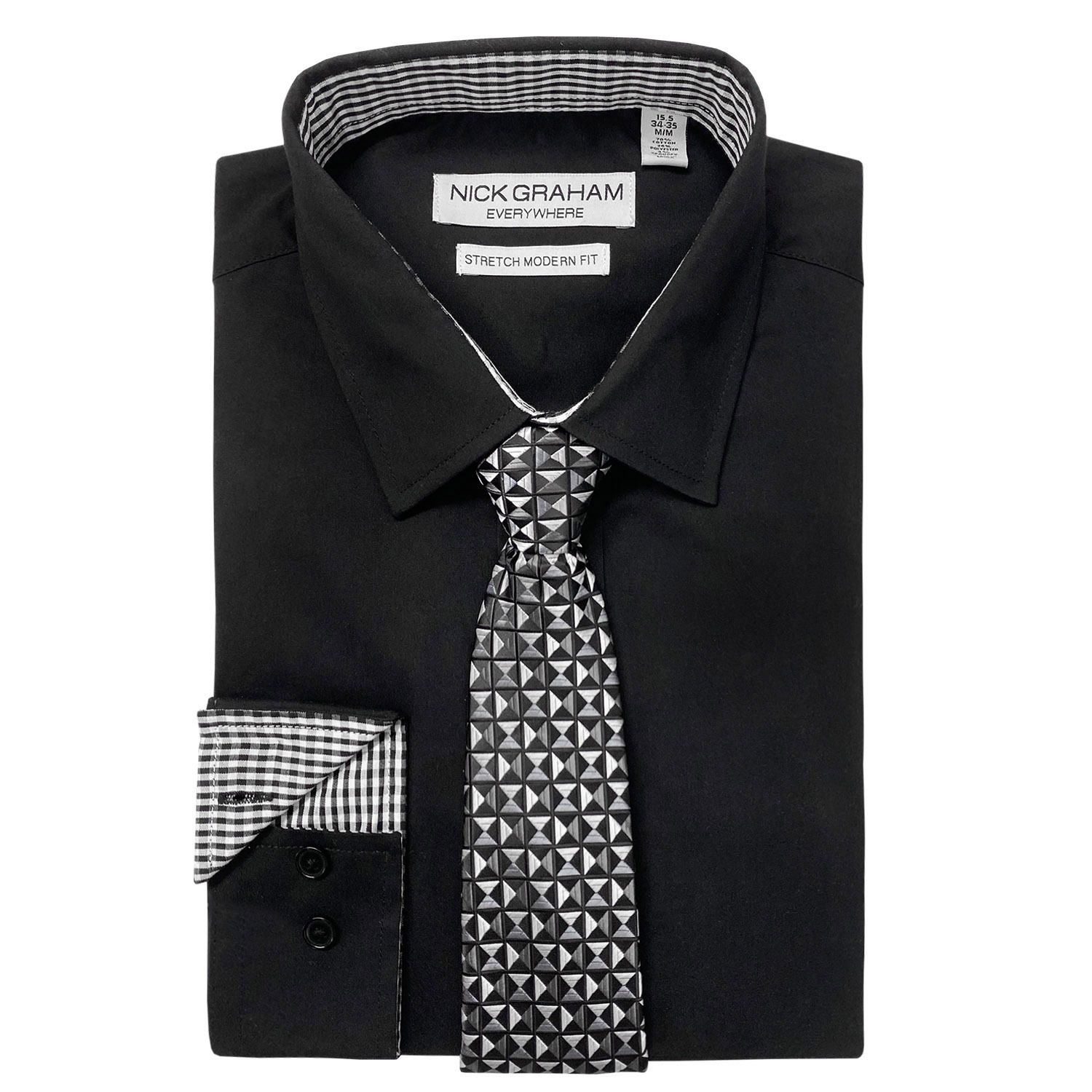 kohls mens dress shirts and ties Men's Bespoke Classic-Fit Dress Shirt, Tie & Pocket Square Set