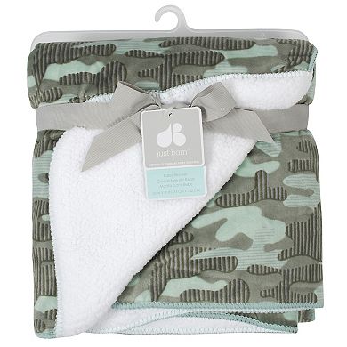 Just Born Blue Plush Blanket
