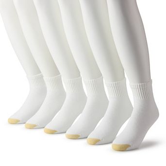 Men's GOLDTOE® 6-Pack Extended Size Athletic Cushioned Cotton Quarter Socks