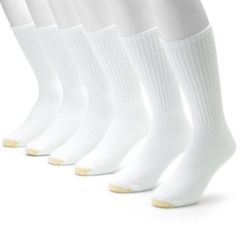 Men's GOLDTOE® 6-pack Extended Size Athletic Cushioned Cotton Crew Socks