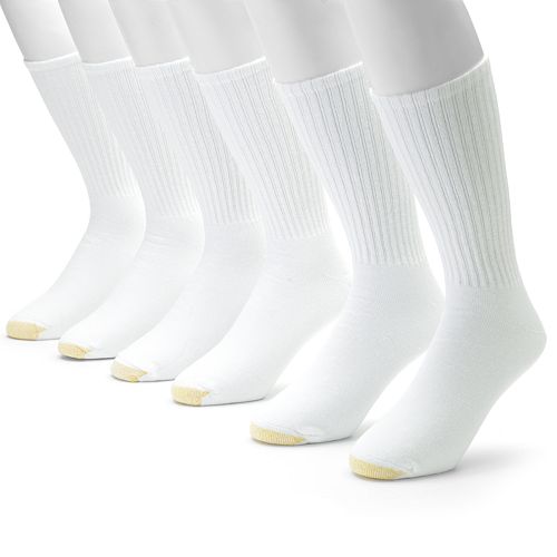 Men's GOLDTOE 6pk. Athletic Extended Sizes Crew Socks