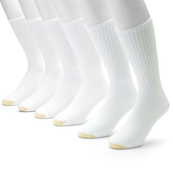 Men's GOLDTOE® 6-pk. Athletic Extended Sizes Crew Socks