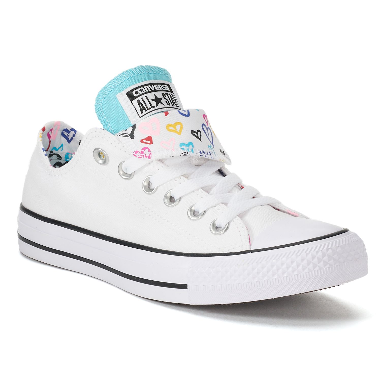 converse shoes with heart