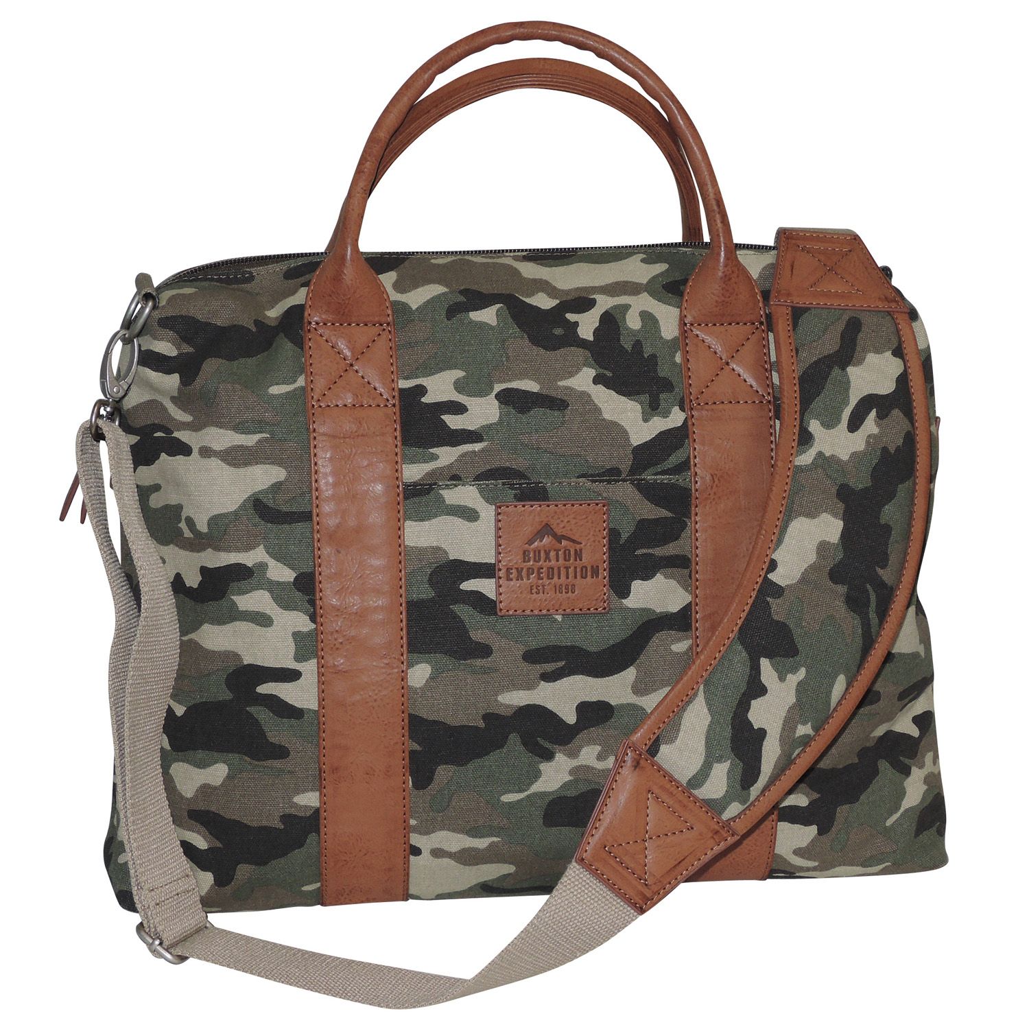 buxton leather laptop bag
