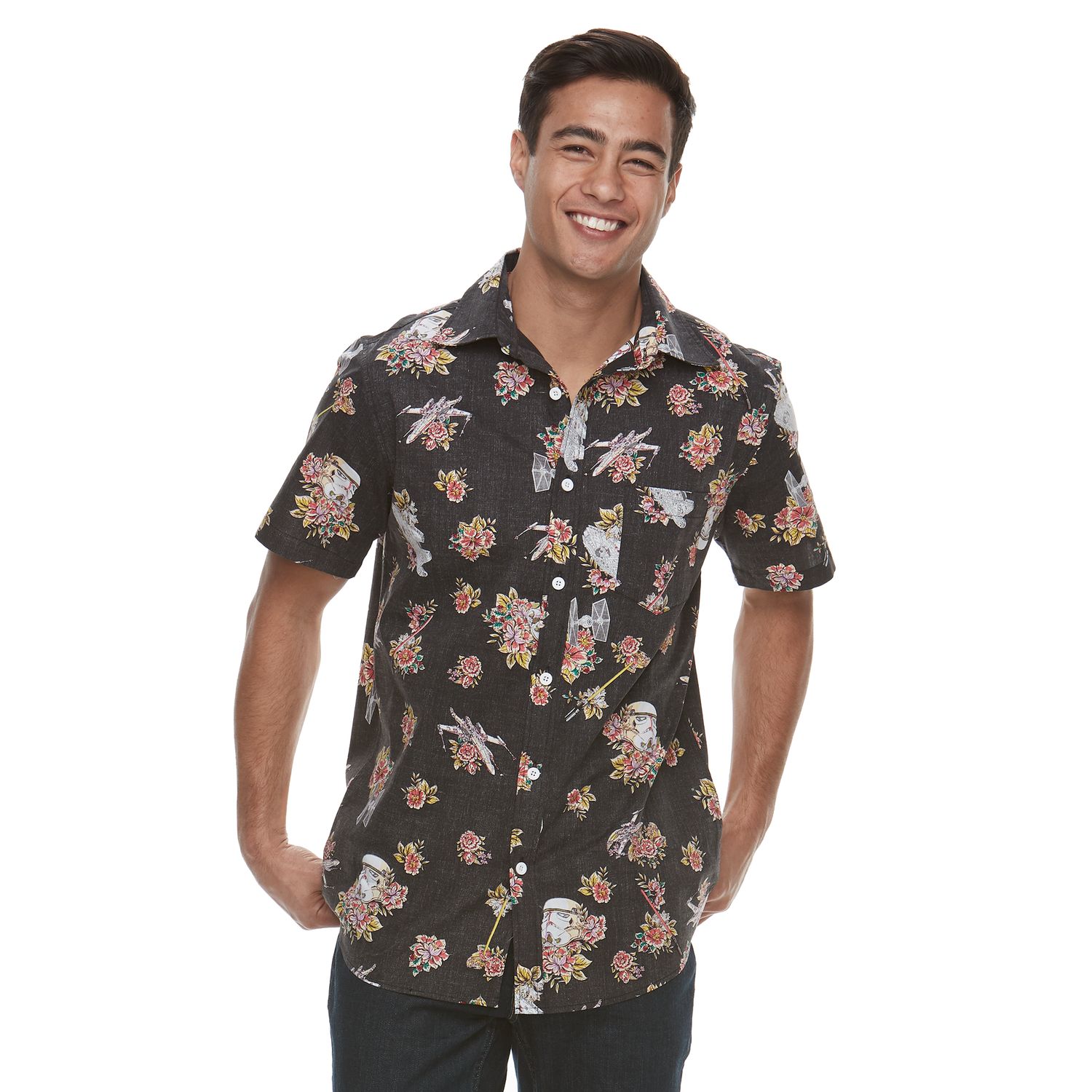 star wars button shirt