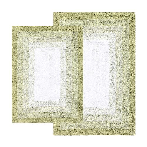 Chesapeake Whitney Ombre Reversible 2piece Bath Rug Set