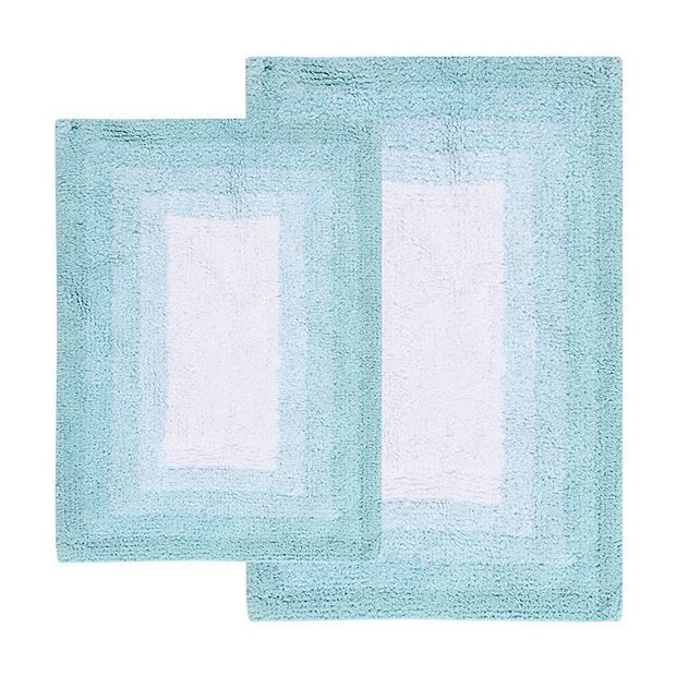 Chesapeake Whitney Ombre 2 Piece Reversible Cotton Bath Rug Set