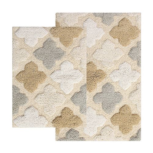 Chesapeake Alloy Moroccan Tiles 2piece Bath Rug Set