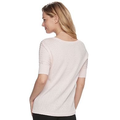 Women's Apt. 9® Ribbed Dolman Crewneck Sweater