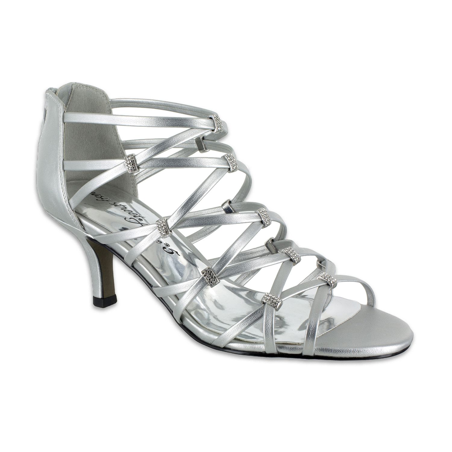 easy street silver sandals