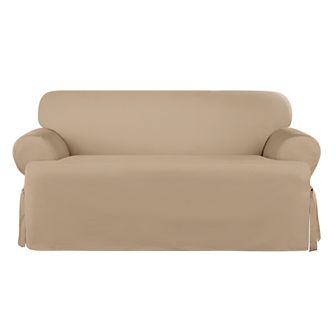 Sure Fit Sailcloth T-Cushion Loveseat Slipcover