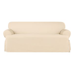 Sure Fit Solid Duck Cloth T Cushion Sofa Slipcover