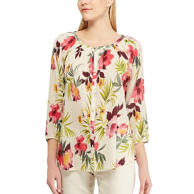 chaps petite tops