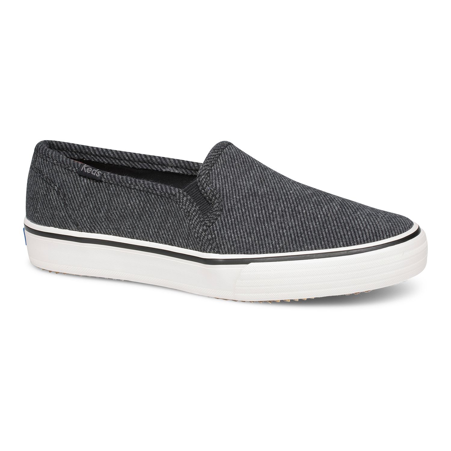 keds double decker slip on grey