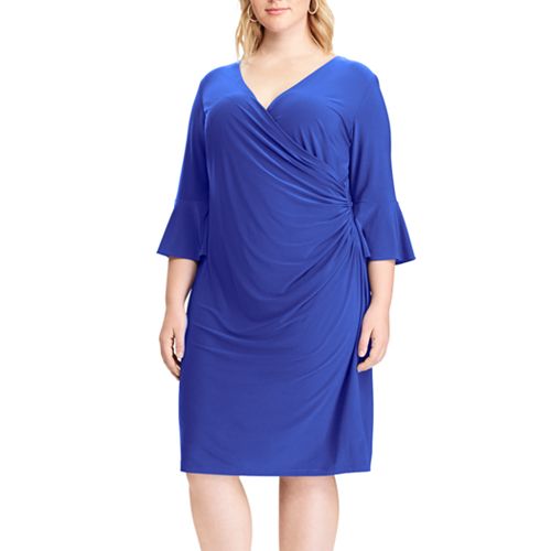 Plus Size Chaps Ruffle-Sleeve Sheath Dress